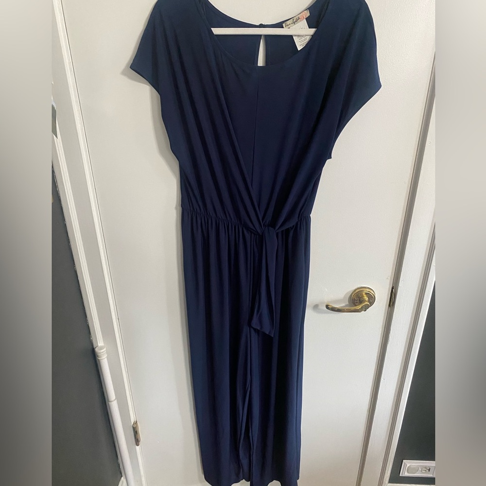 Navy Knit Jumpsuit